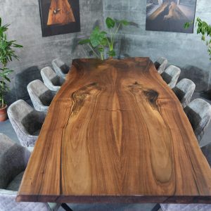 Massivholztisch Lya aus Eiche, 340 × 120 cm